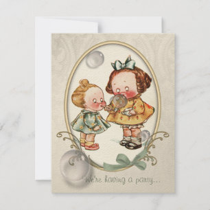 Invitations d'illustrations Vintages de Tiny Toddl