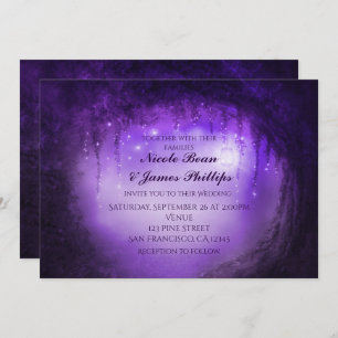 Invitations d'Imaginaire d'arbre forestier pourpre