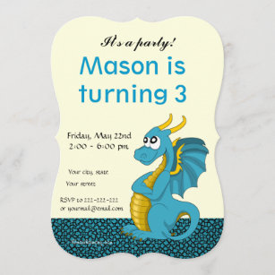 Invitations Faire Part Cartes Anniversaire Dragon Bande Dessin Zazzle Fr