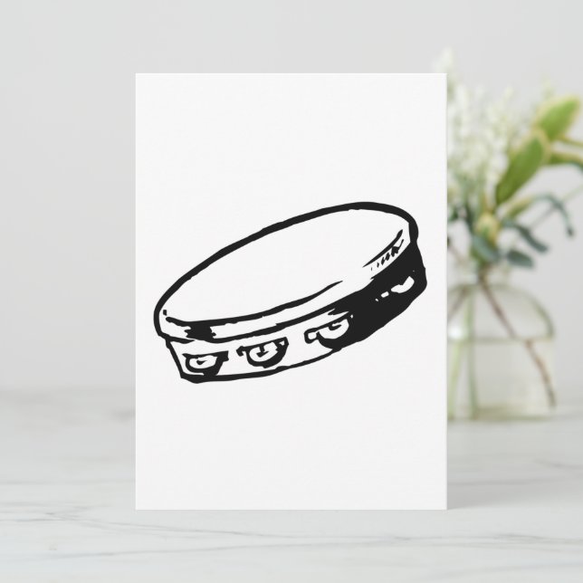 Invitations d'instruments de musique tambourin (Debout devant)