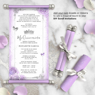 Invitations do-it-yourself Scroll Quince Violet Cl