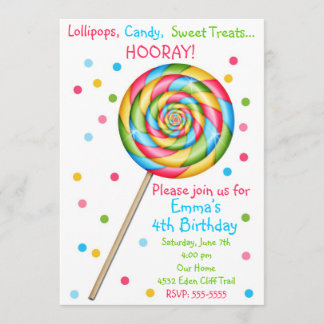 Invitations douces d'anniversaire de lucette de