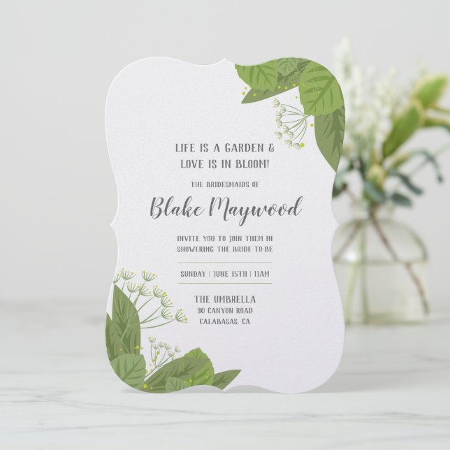 Invitations | Douche | Fleurs d'herbes (Debout devant)
