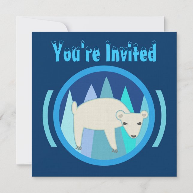 Invitations d'ours blanc (Devant)