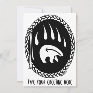 Invitations d'ours Carte d'ours tribal personnalis