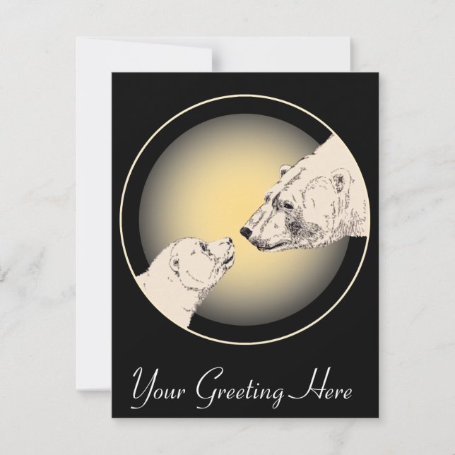 Invitations d'ours Carte personnalisée Cubs d'ours (Devant)