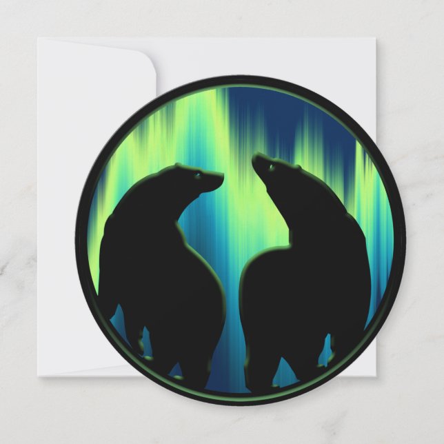 Invitations d'ours Personnalisé Aurora Carte d'our (Devant)
