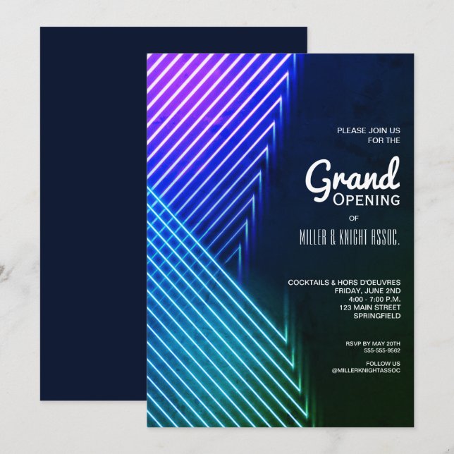 Invitations d'ouverture (Devant / Derrière)