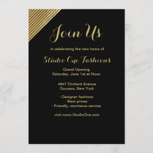 Invitations d'ouverture Gold Accent