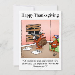 Invitations drôle d'Humour de Thanksgiving