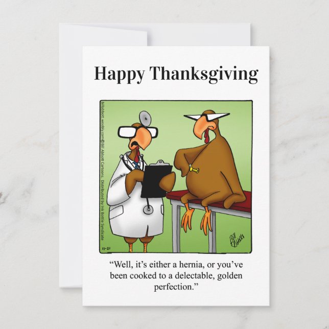 Invitations drôle d'Humour de Thanksgiving (Devant)