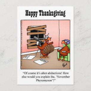 Invitations drôle d'Humour de Thanksgiving