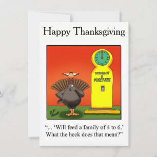Invitations drôle d'Humour de Thanksgiving