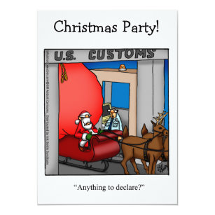 Invitations Drôles De Fête Noël