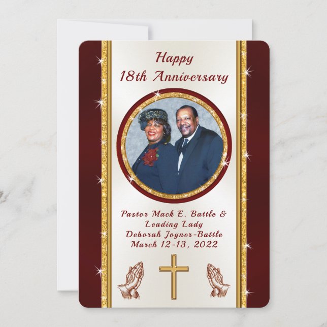 Invitations du 18e anniversaire de la bataille de  (Devant)