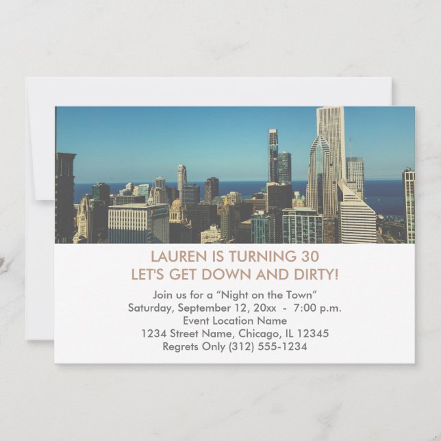 Invitations du 30e anniversaire de Chicago (Devant)