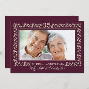 Invitations du 35e anniversaire du Mariage