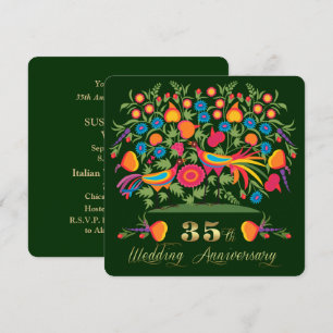 Invitations du 35e anniversaire du Mariage