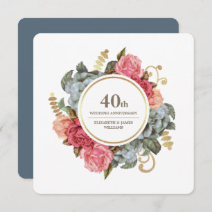 Invitations du 40e anniversaire du Mariage