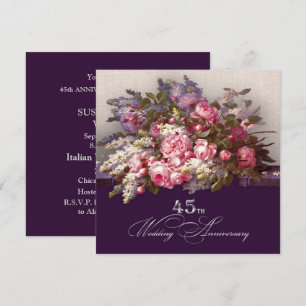 Invitations du 45e anniversaire du Mariage