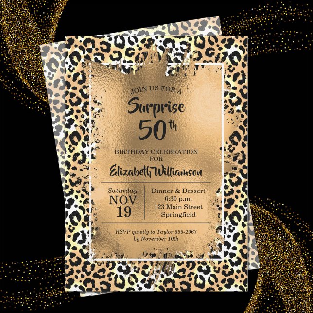 Invitations du 50e anniversaire de Leopard (Créateur téléchargé)