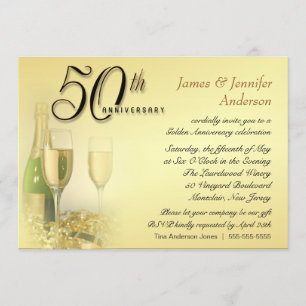 Invitations du 50e anniversaire d'or