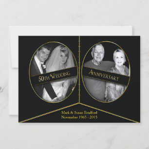 Invitations du 50e anniversaire du Mariage - Doubl