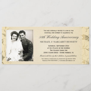 Invitations du 50e anniversaire - Floral victorien
