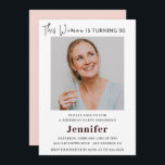 Invitations du 50e anniversaire moderne pour sa ph<br><div class="desc">Invitations du 50e anniversaire moderne pour sa photo</div>