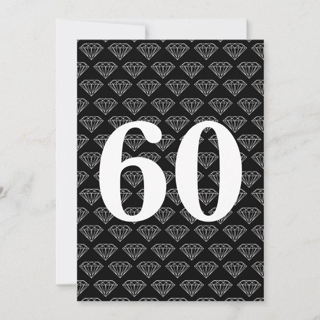 Invitations du 60e anniversaire du mariage avec di (Devant)