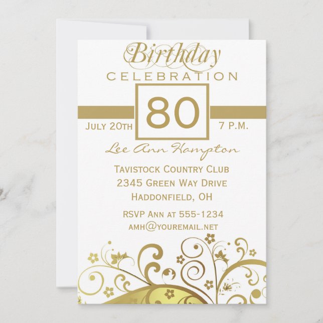 Invitations du 80e au 89e anniversaire de la fête (Devant)