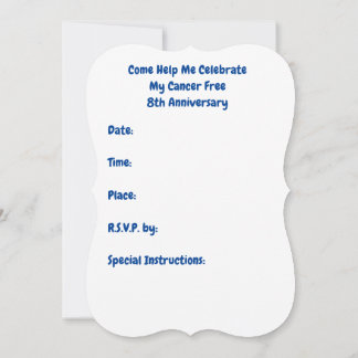 Invitations du 8e anniversaire du cancer