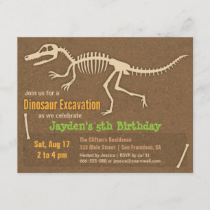 Invitations du Anniversaire de enfant des Bones de
