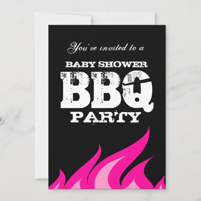Invitations du baby shower BBQ de jardin personnal (Devant)