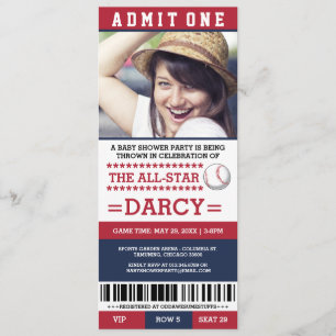 Invitations du Baby shower de base-ball de la Mari