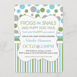 Invitations du Baby shower de l' des grenouilles e