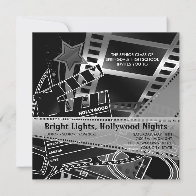 Invitations du bal de Hollywood (Devant)