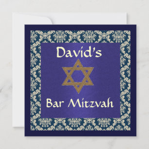 INVITATIONS DU BAR MITZVAH DAMASK