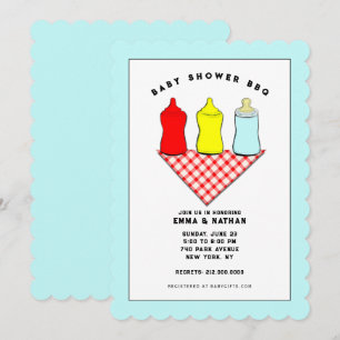 Invitations du barbecue baby shower