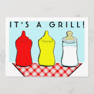 Invitations du barbecue baby shower