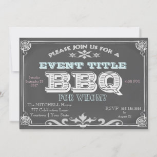 Invitations du barbecue du tableau de bord