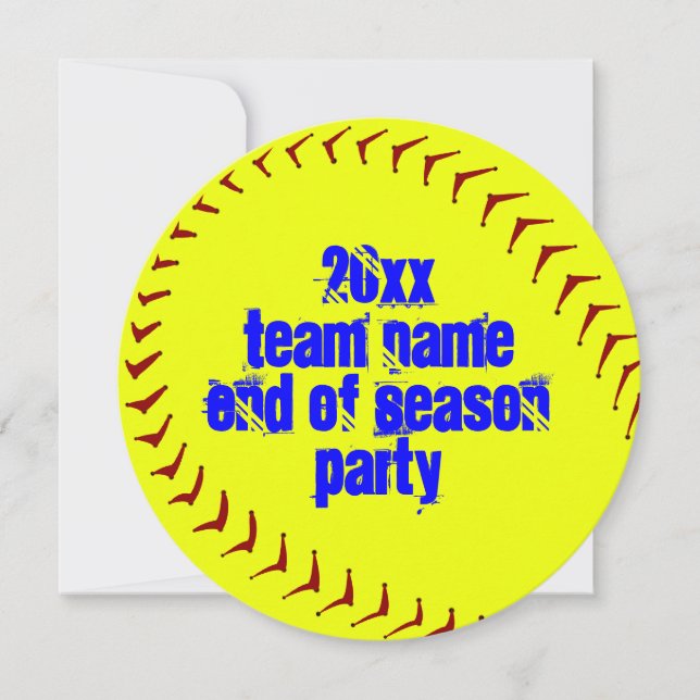 Invitations du base-ball de Fastpitch (Devant)