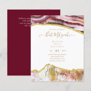 Invitations du BAT MITZVAH de Parties scintillant 