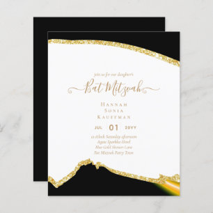 Invitations du BAT MITZVAH de Parties scintillant