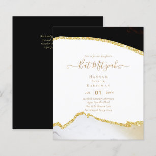 Invitations du BAT MITZVAH de Parties scintillant