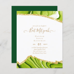 Invitations du BAT MITZVAH de Parties scintillant