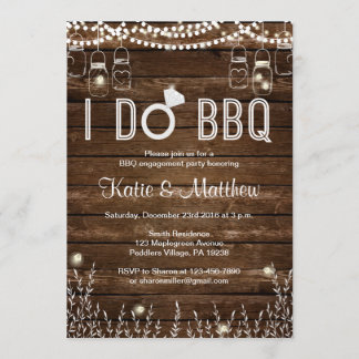 Invitations du BBQ Engagement Party
