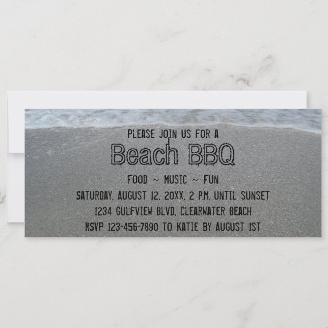 Invitations du Beach BBQ Party (Devant)