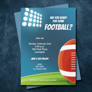 Invitations du Big Game Football Party