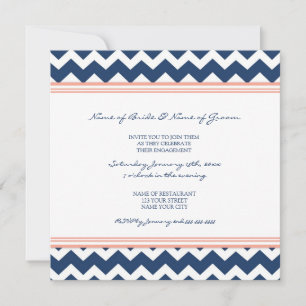 Invitations du Blue Coral Chevron